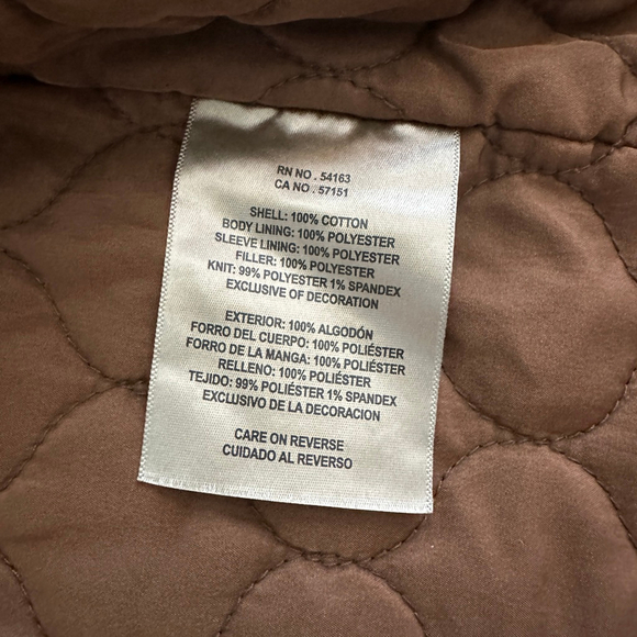 Men's Levi Strauss & Co. Tan Cotton Jacket Size L – Corduroy Collar Quilte - Picture 5 of 12